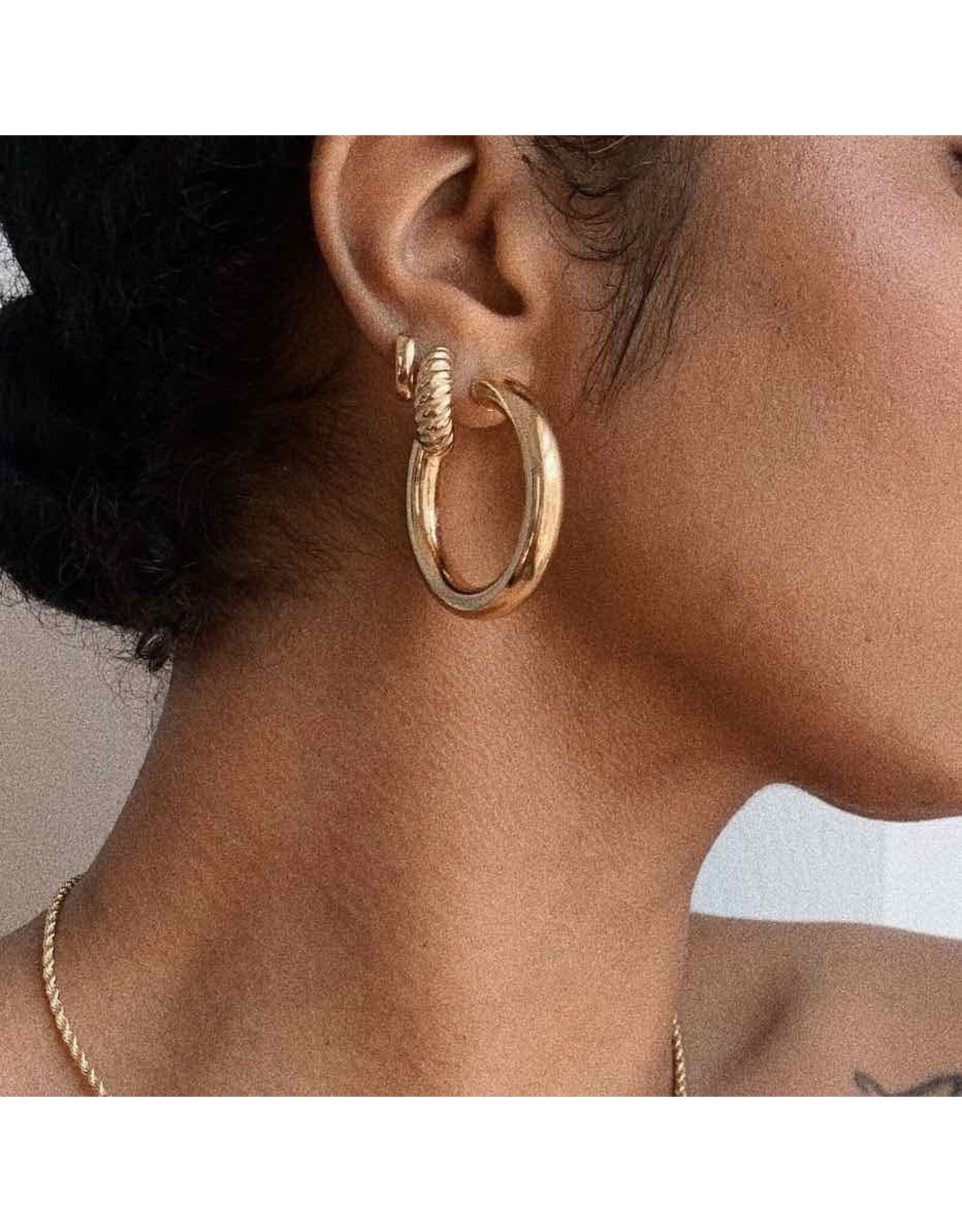 Sucré Couture 18K Gold Plated Hoops