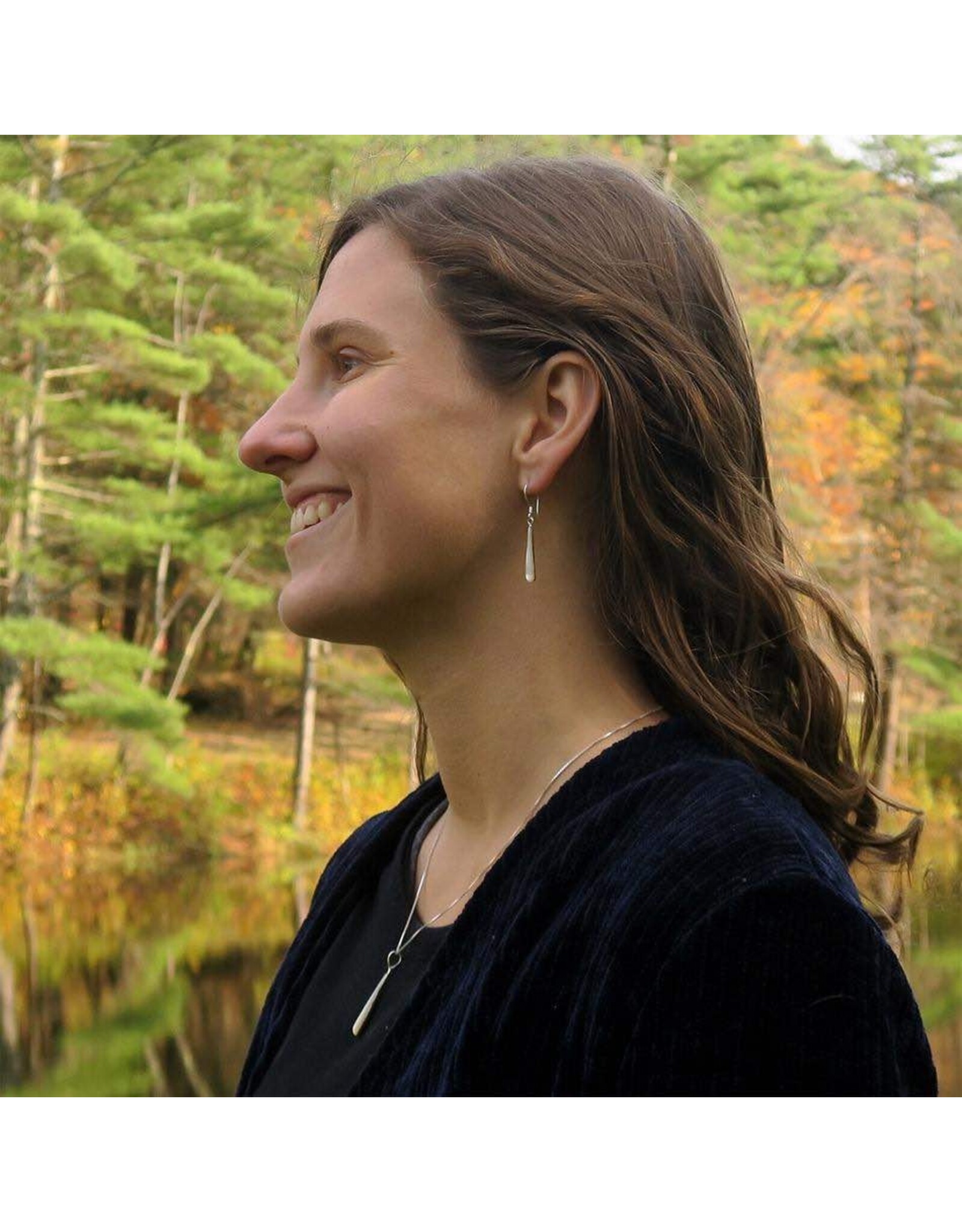 Sterling Silver & Mother of Pearl Drop Earrings