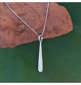 Sterling Silver & Mother of Pearl Drop Necklace