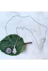 Women's Peace Sterling Silver Hamsa Hand Necklace