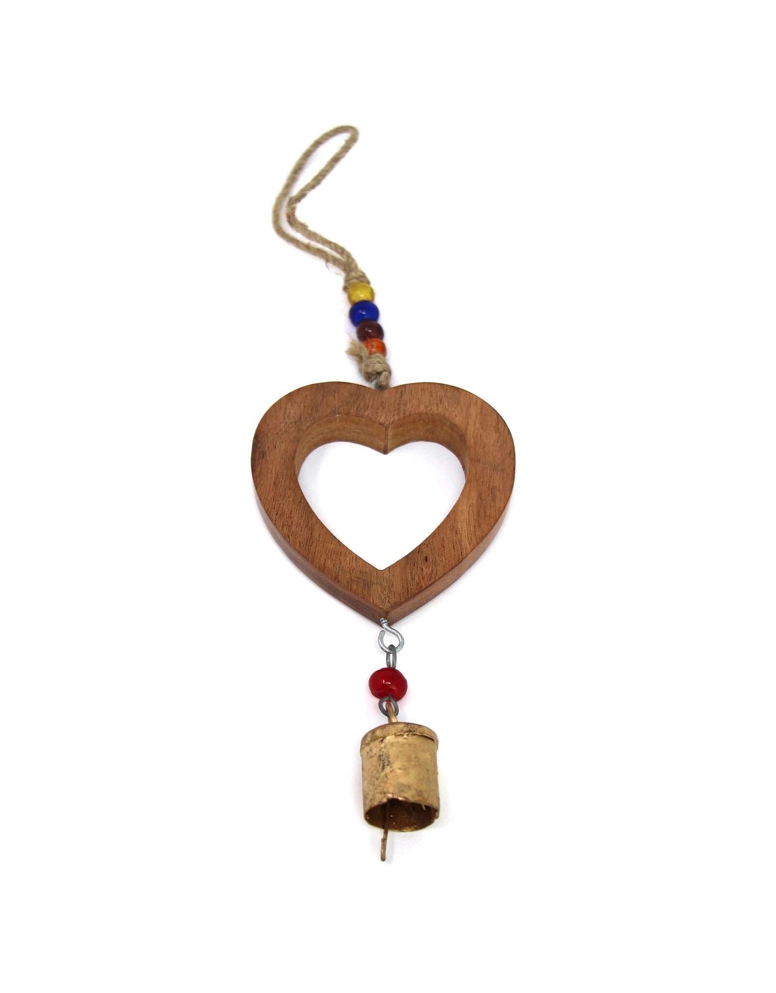 Handcrafted Heart Chime with Iron Bell