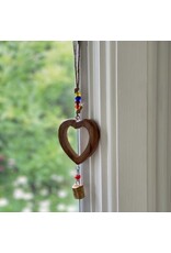 Handcrafted Heart Chime with Iron Bell