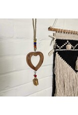 Handcrafted Heart Chime with Iron Bell