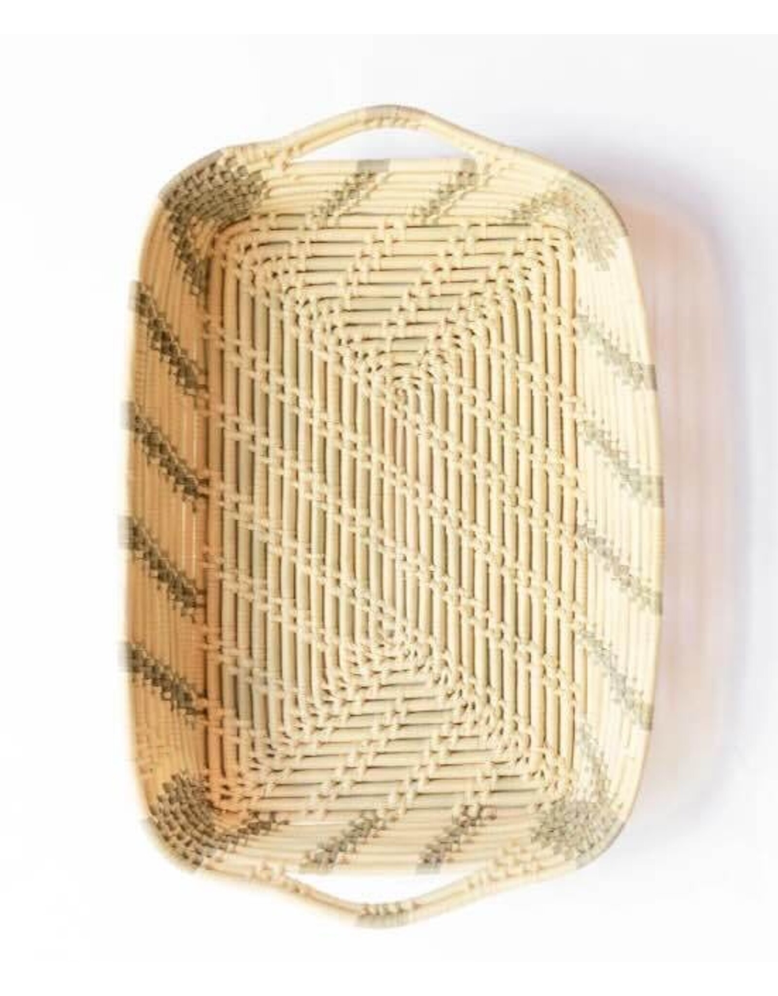 Sage & Cream Large Basket Tray