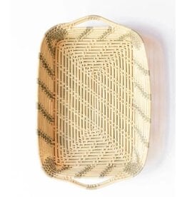 Sage & Cream Large Basket Tray