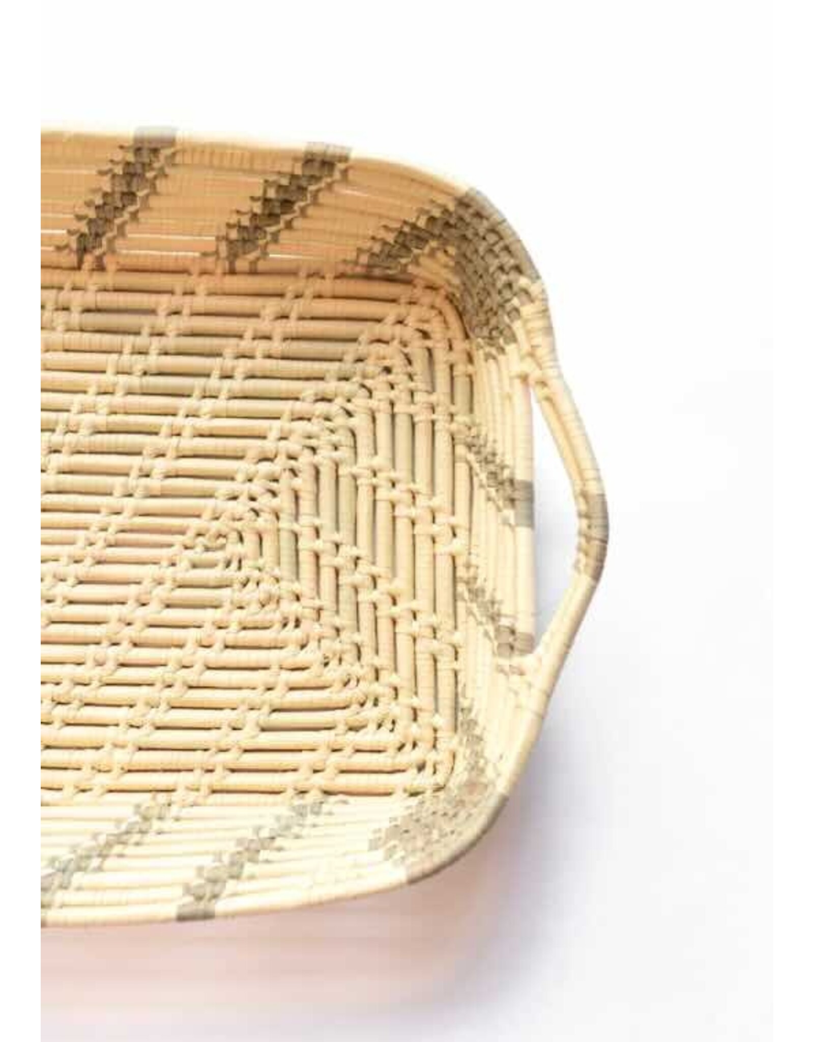 Sage & Cream Large Basket Tray