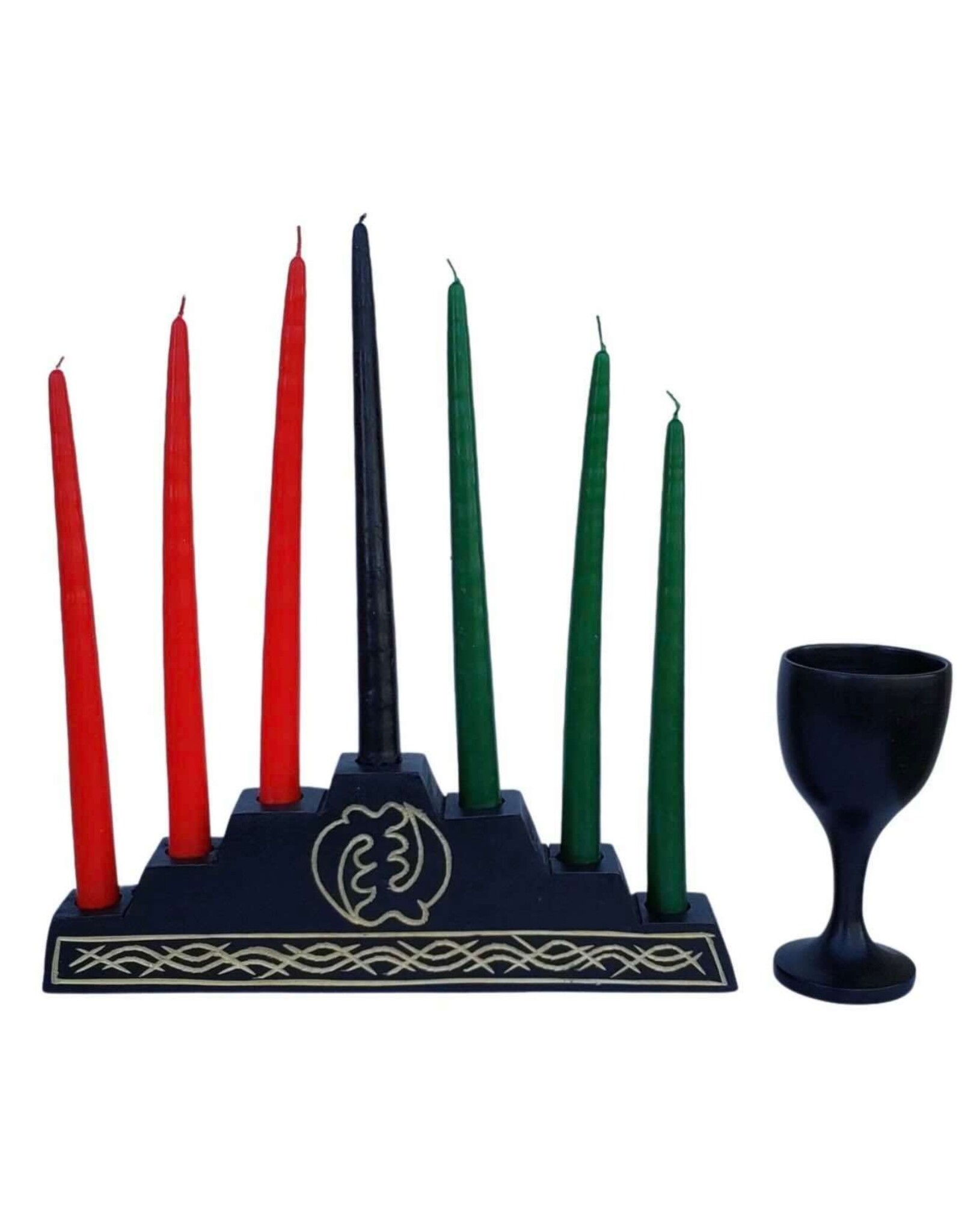 Gye Nyame Kwanzaa Kinara Set