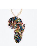 Beaded Africa Ornament