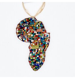 Beaded Africa Ornament