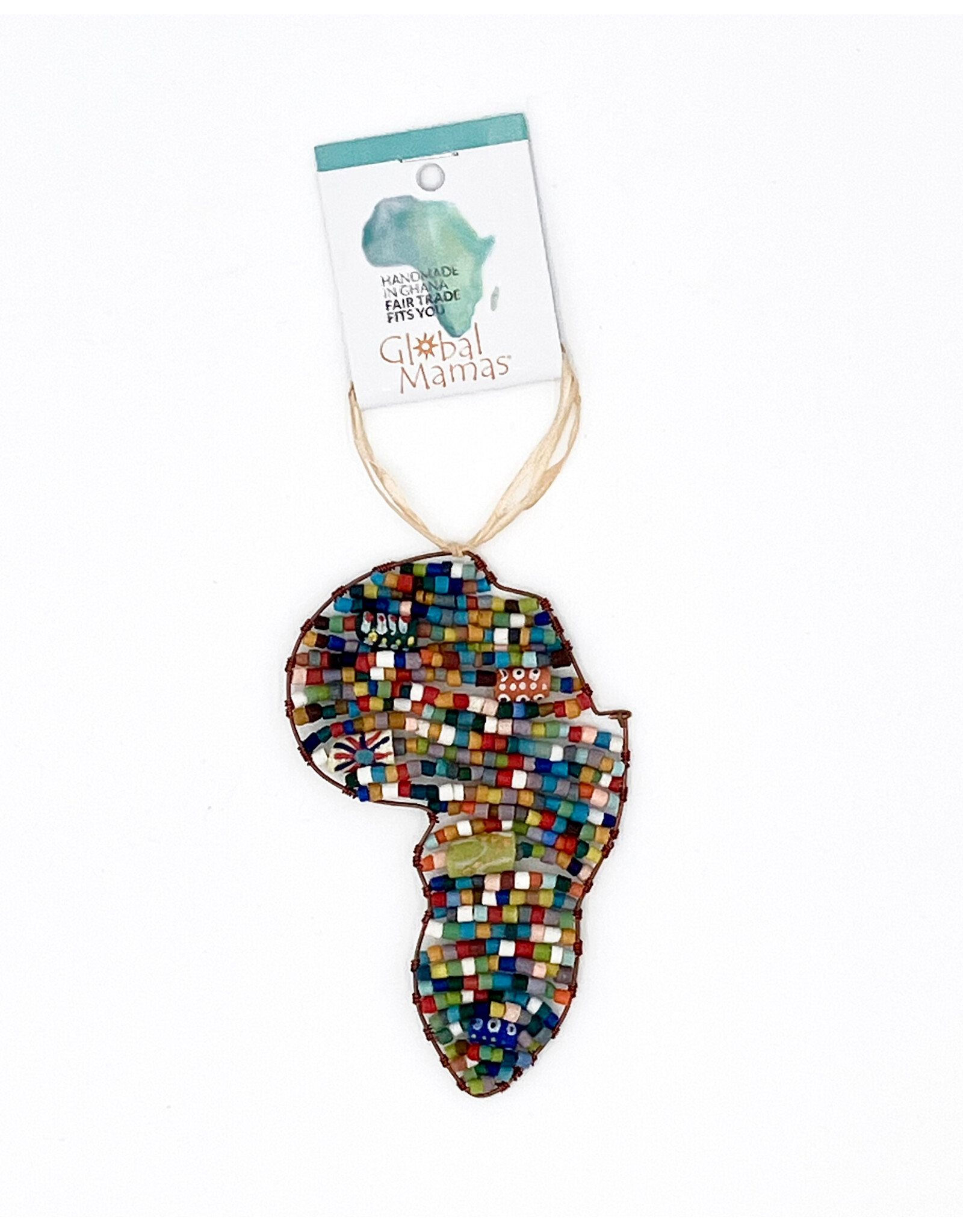 Beaded Africa Ornament