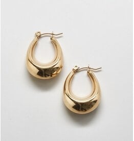 Gold Plated Oval Hoops