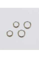 Silver Plated Huggie Hoops (Set of 4)