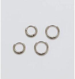Silver Plated Huggie Hoops