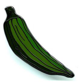 Okra Enamel Pin