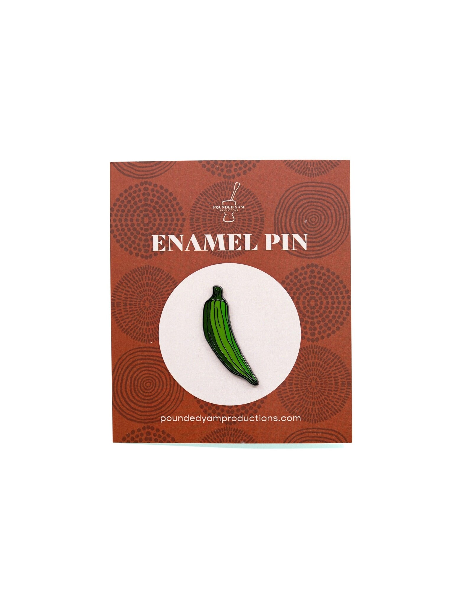 Okra Enamel Pin