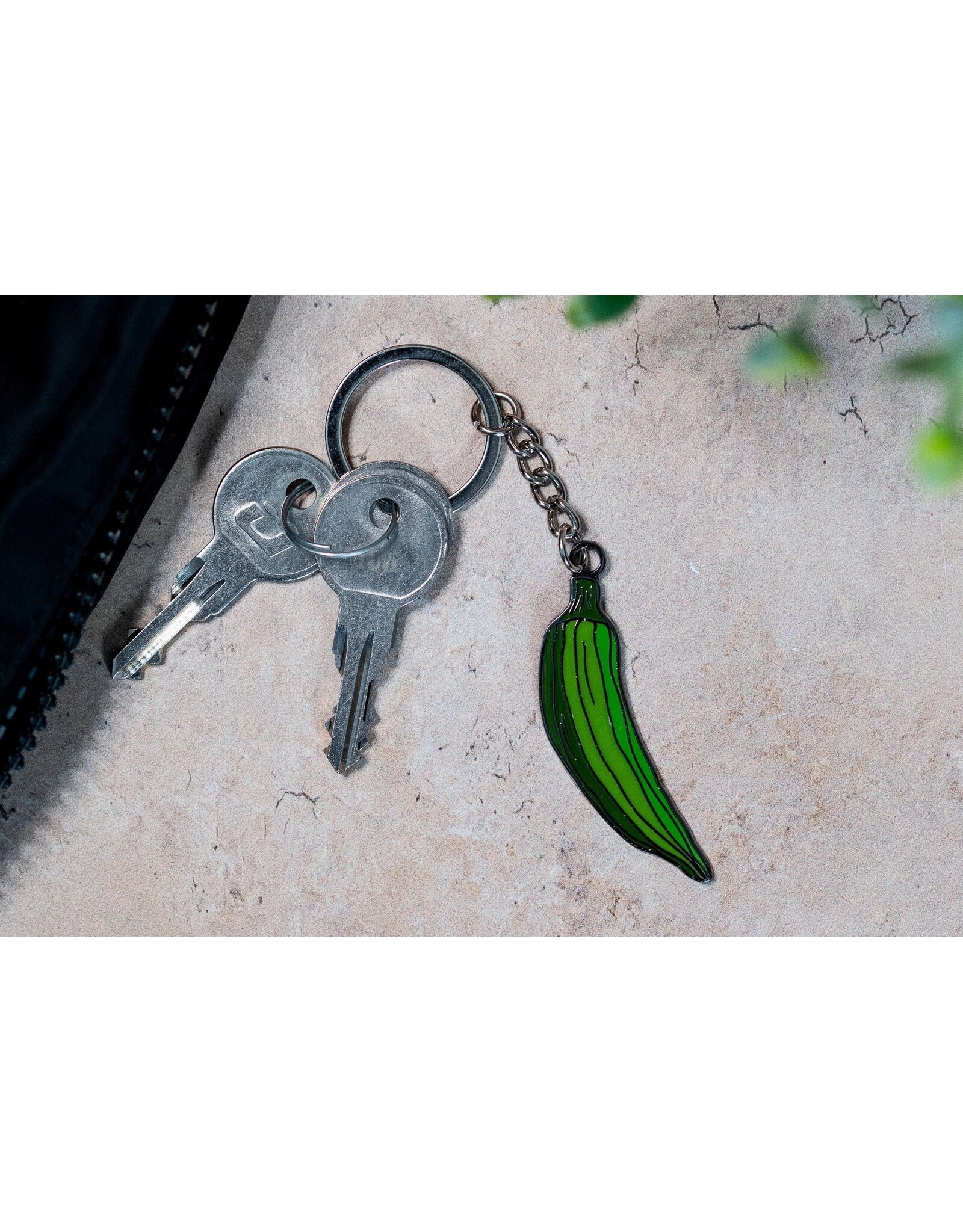 Okra Keychain
