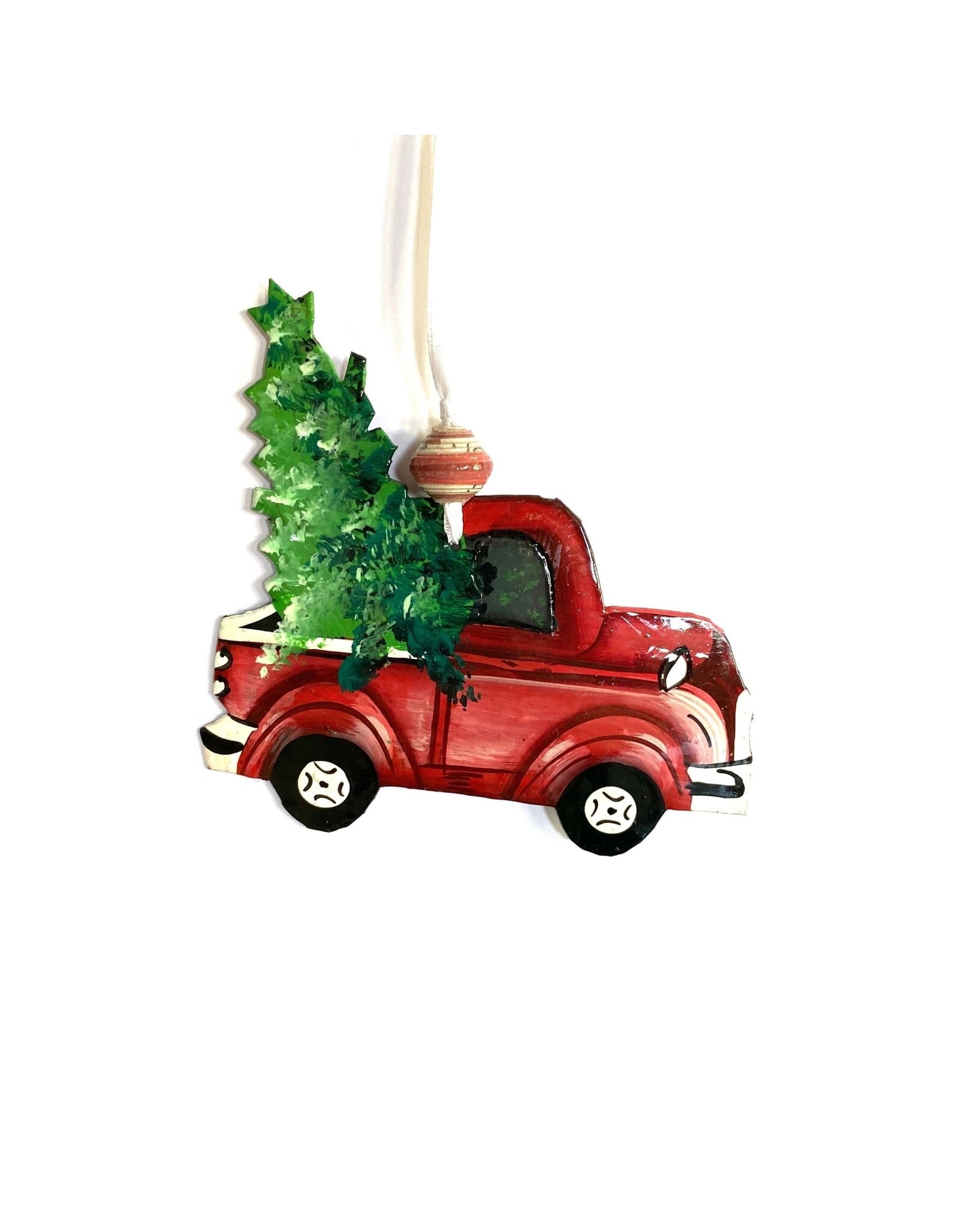 Classic Red Truck Ornament Made in Haiti