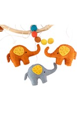 Handmade Felt Elephant Mobile