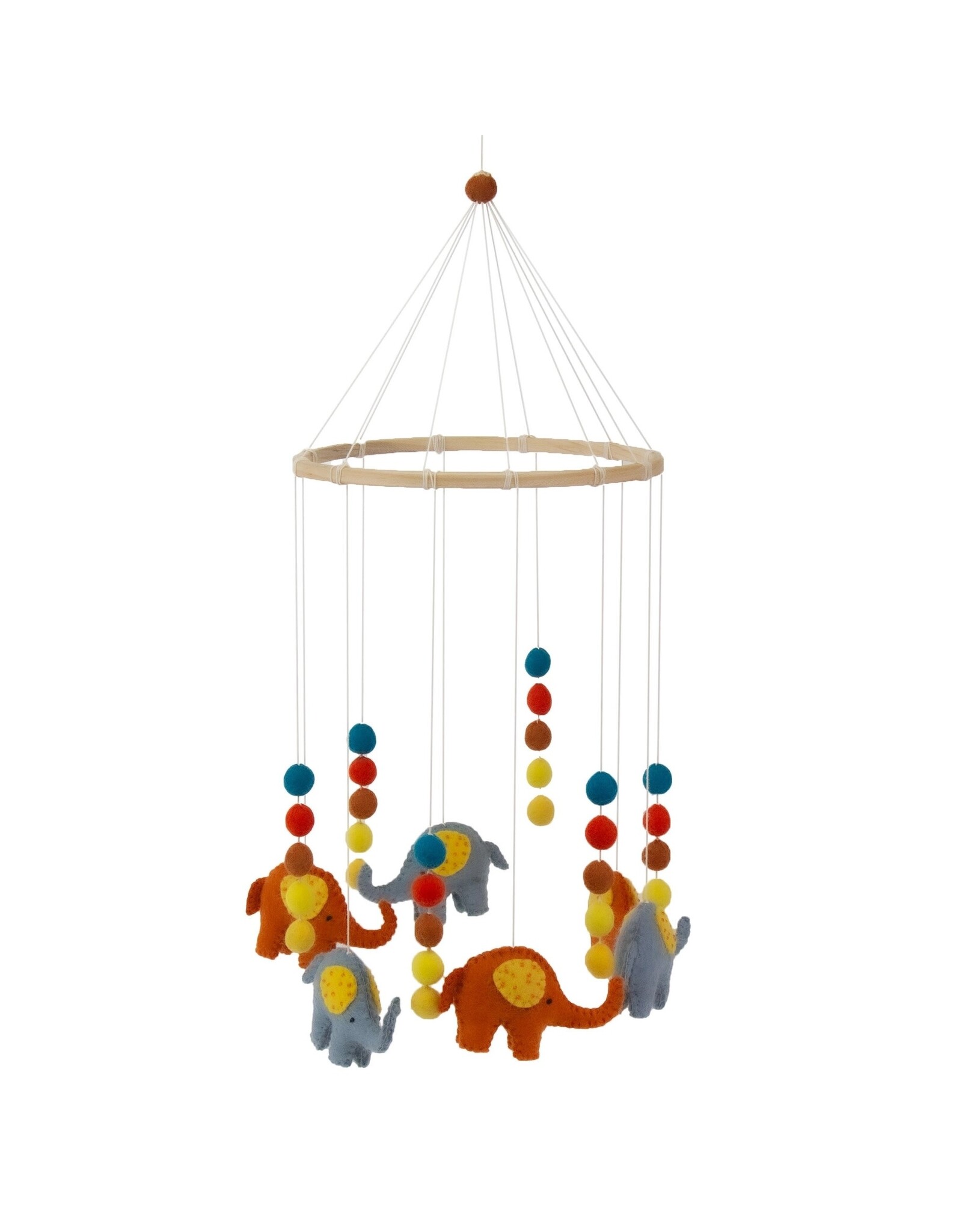 Handmade Felt Elephant Mobile
