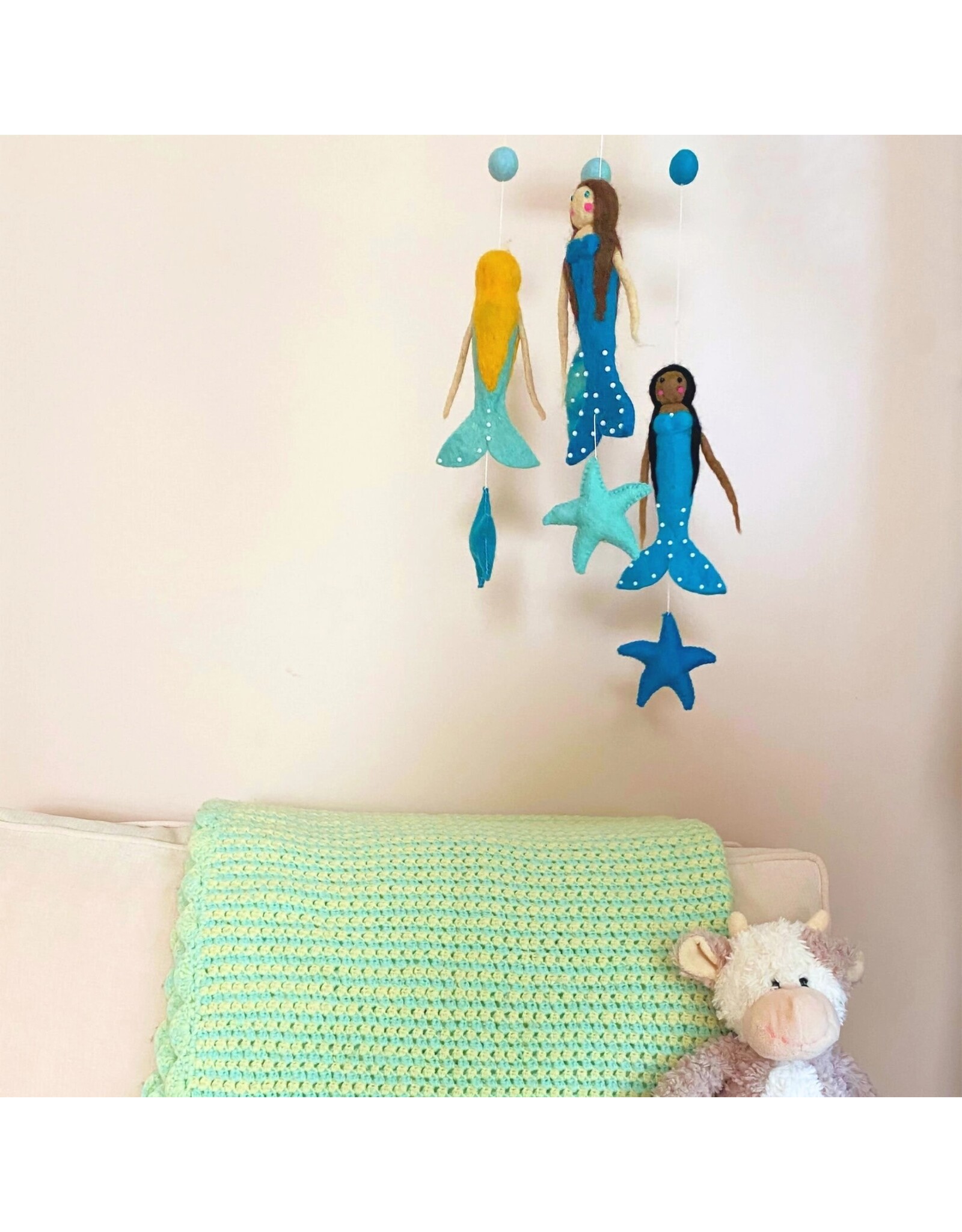 Handmade Felt Mermaid Mobile