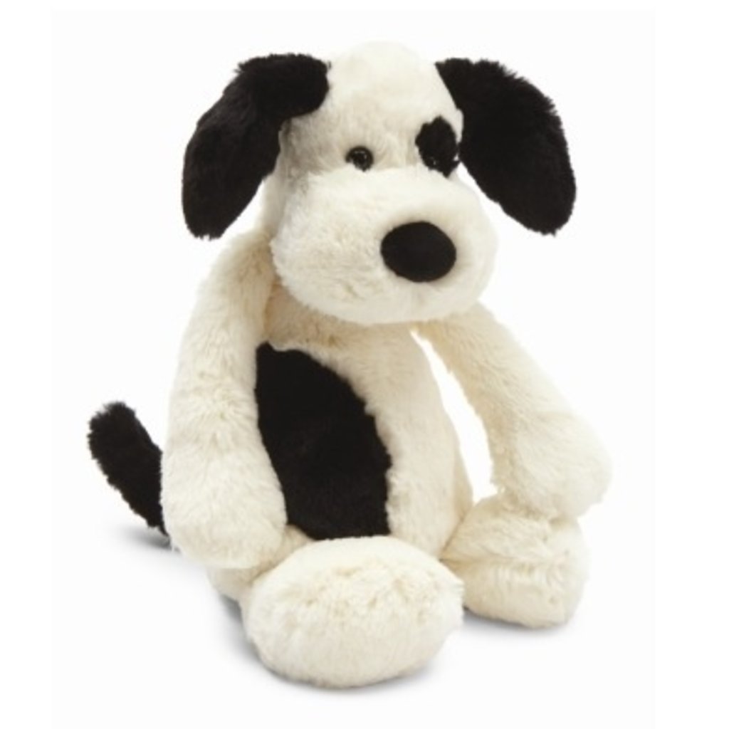 Jellycat Bashful Black & Cream Puppy