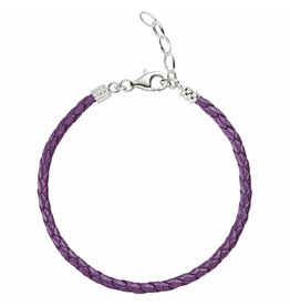 Chamilia One Size Purple Metallic Braided Leather Bracelet