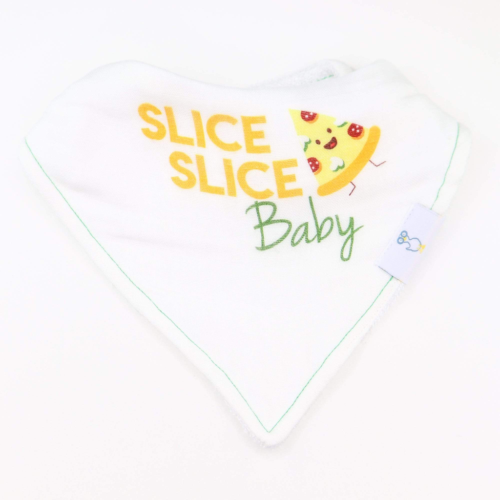GooseWaddle 2 PK Muslin & Terry Cloth Bib Set - Slice Slice Baby