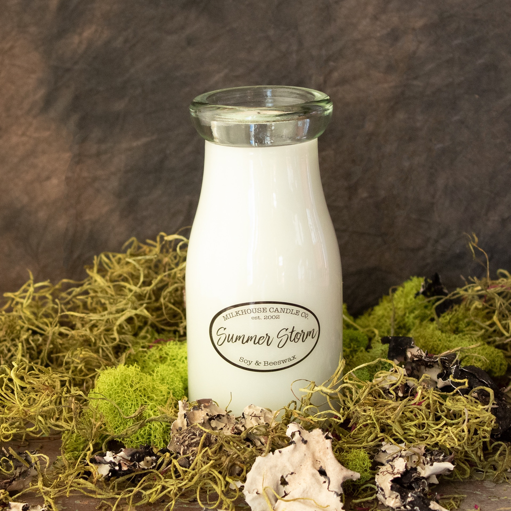 Milkhouse Candle Creamery Summer Storm Pint MilkBottle