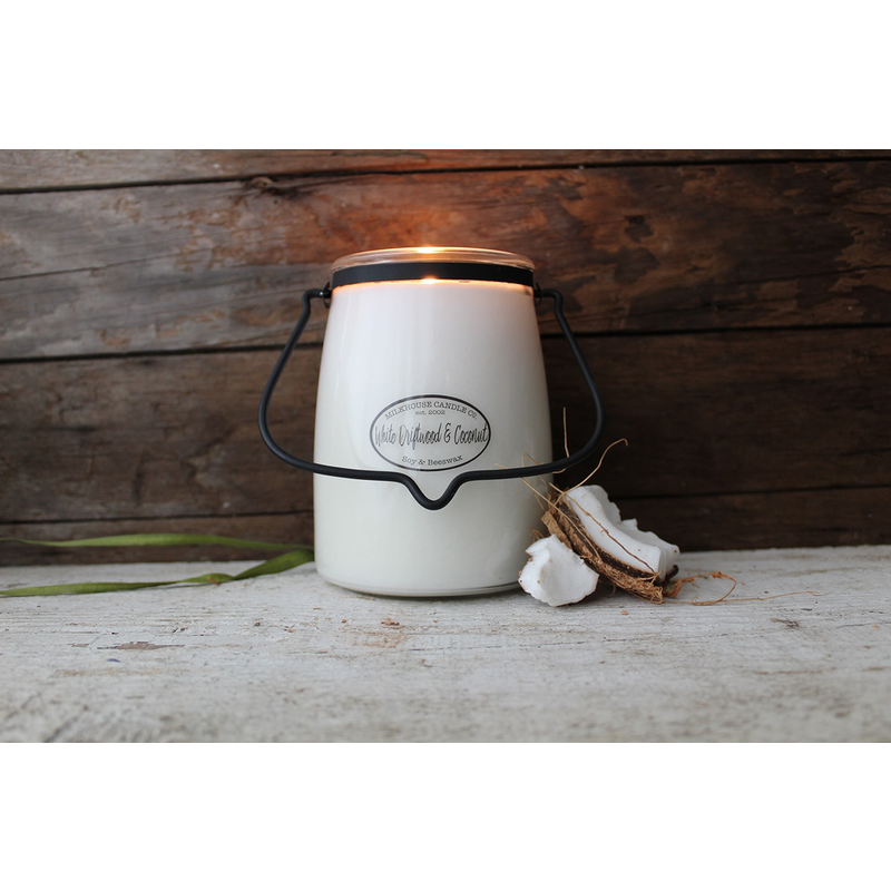White Driftwood & Coconut 22 oz Butter Jar Candle