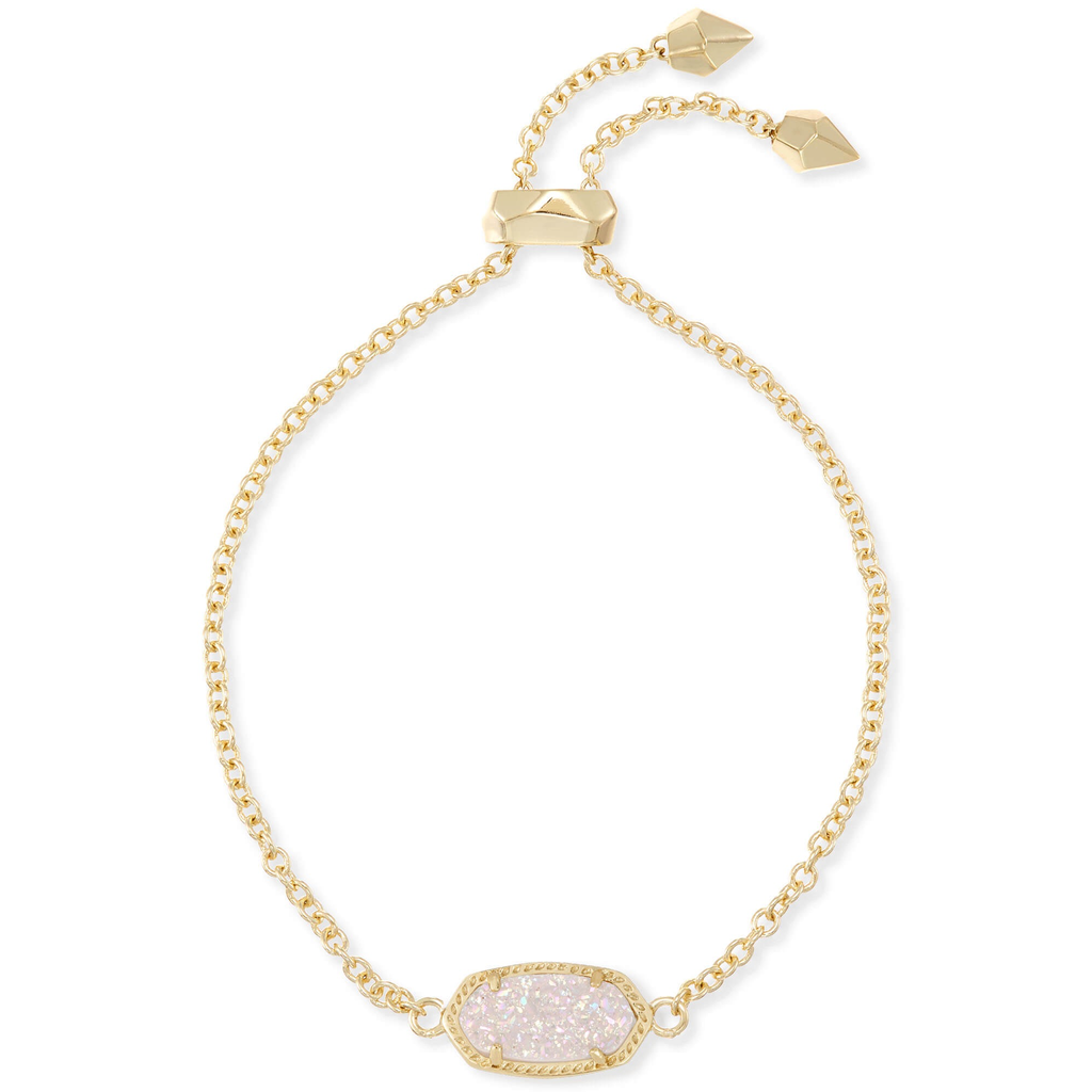 Kendra Scott Elaina Adjustable Bracelet in Gold  Iridescent Drusy