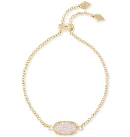 Elaina Adjustable Bracelet in Gold Iridescent Drusy