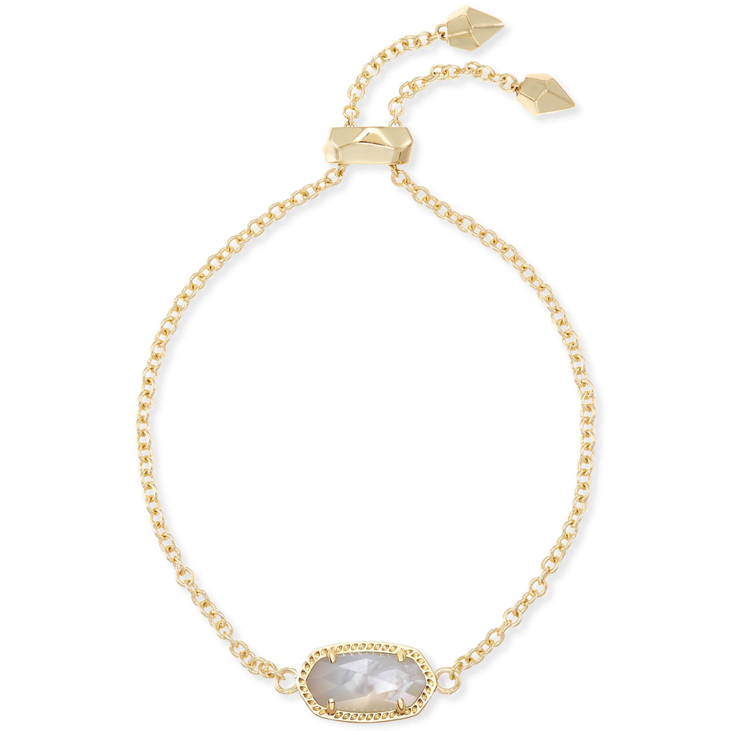 Kendra Scott Elaina Adjustable Bracelet in Gold Ivory Mother of Pearl