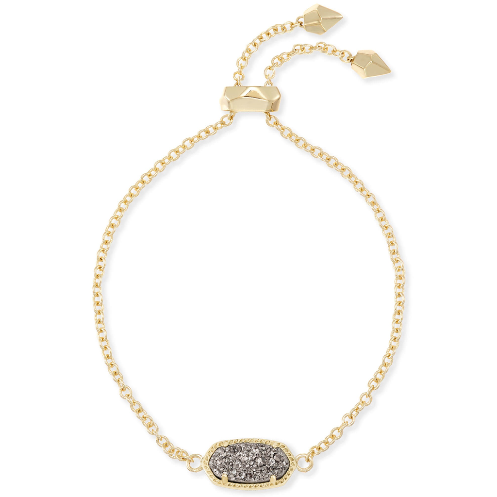 Kendra Scott Elaina Adjustable Bracelet in Gold Platinum Drusy
