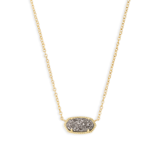 Kendra Scott Elisa Necklace in Gold Platinum Drusy