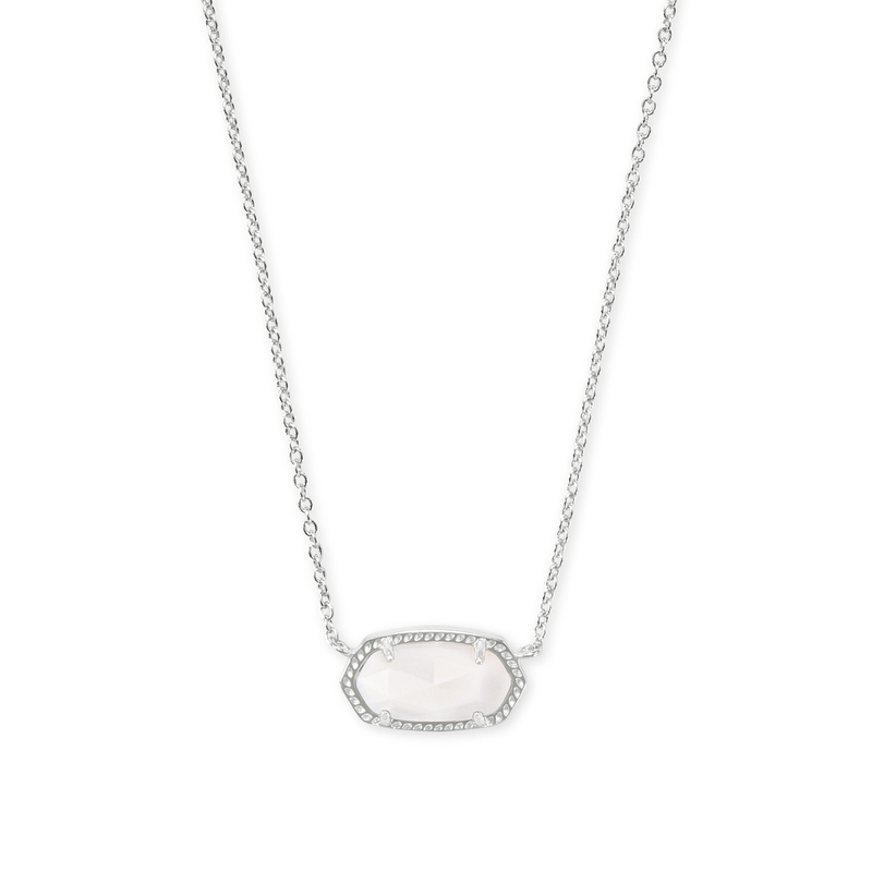 Elisa Necklace in Silver Ivory Mother of Pearl