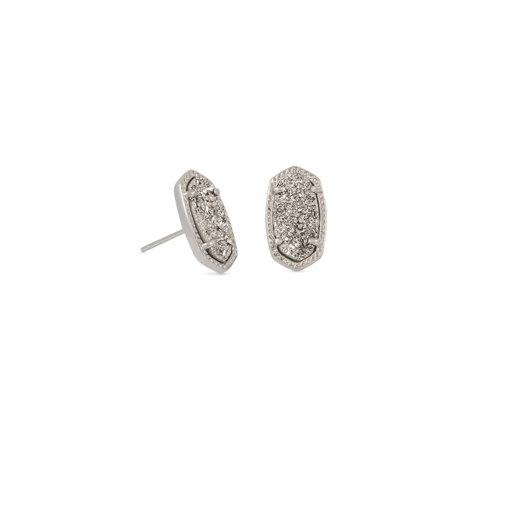 Kendra Scott Kendra Scott Ellie Earrings in Silver Platinum Drusy