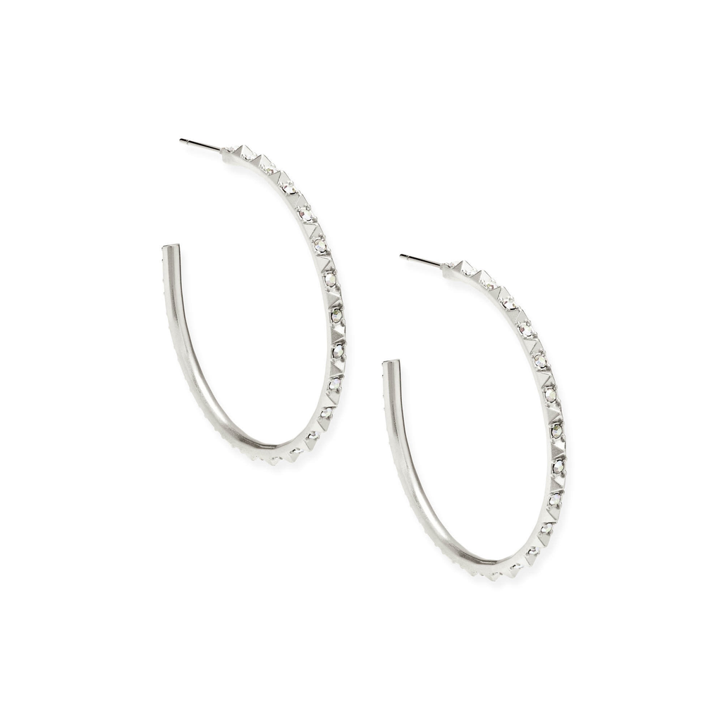Kendra Scott Veronica Earrings in Silver Iridescent Crystal