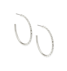 Veronica Earrings in Silver Iridescent Crystal