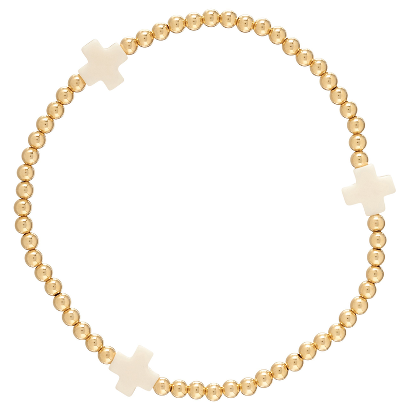 enewton Signature White Cross Bracelet