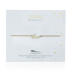 Zodiac Cord Bracelet Gold - Leo