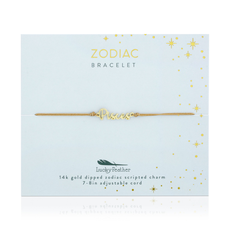 Zodiac Cord Bracelet Gold - Pisces