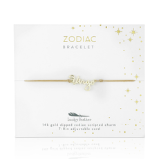 Lucky Feather Zodiac Cord Bracelet Gold - Virgo