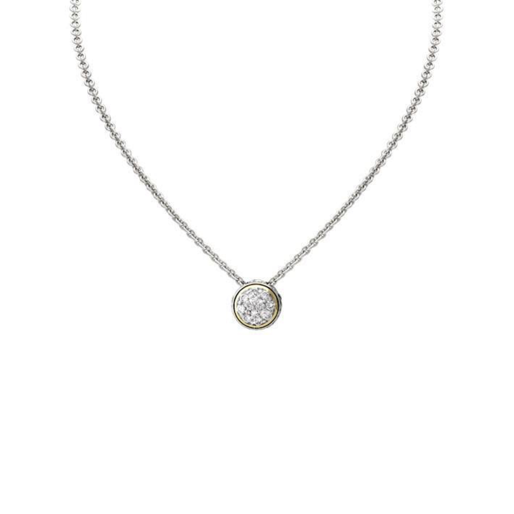 John Medeiros - Oval Link Collection Lanna Solitaire Pavé Necklace
