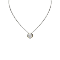 John Medeiros - Oval Link Collection Lanna Solitaire Pavé Necklace