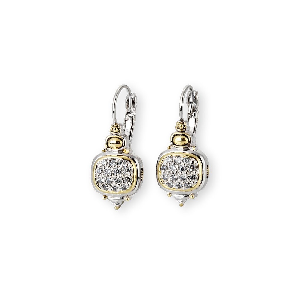 John Medeiros - Nouveau CZ French Wire Earrings
