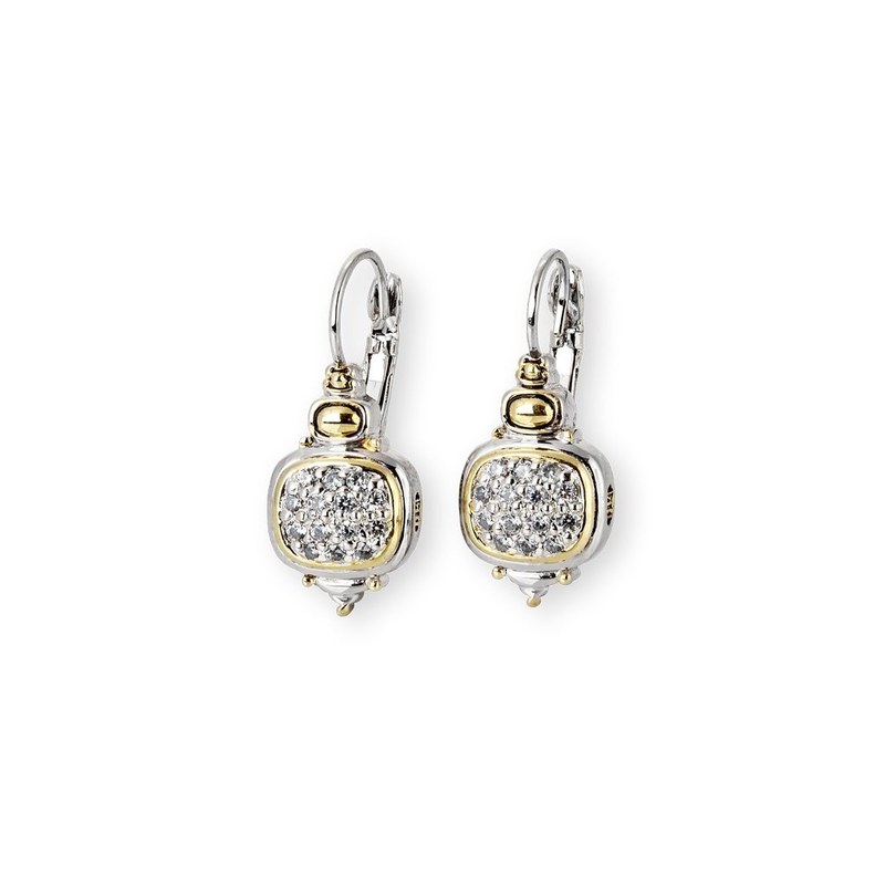 Nouveau CZ French Wire Earrings