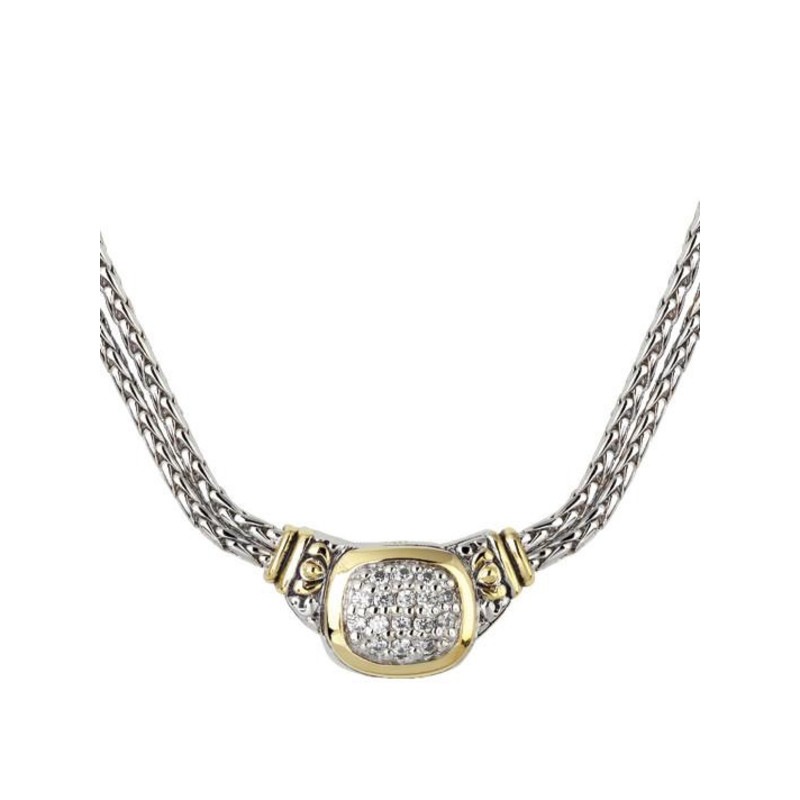 Nouveau CZ Double Strand Necklace