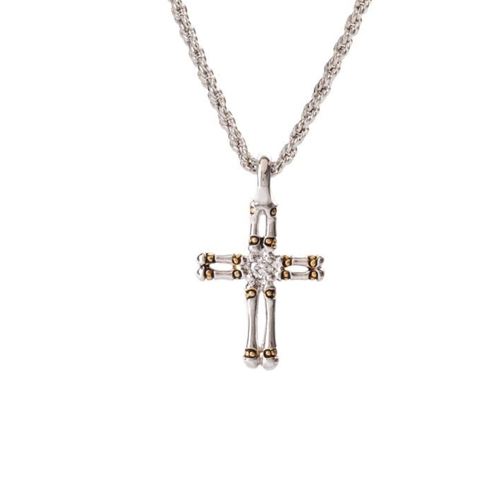 John Medeiros - Canias Collection Double Row Cross with Chain