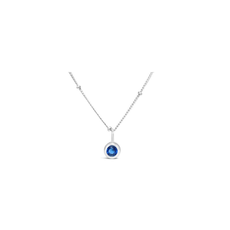 Stia Jewelry CZ Bezel Necklace - Sapphire/September