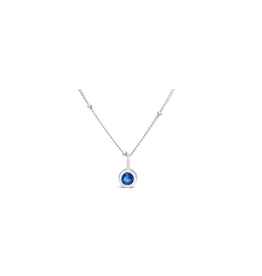 Stia Jewelry CZ Bezel Necklace - Sapphire/September
